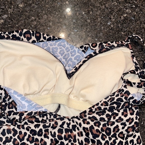 Aqua Green Animal Print One Piece Swimsuit - Picture 6 of 6